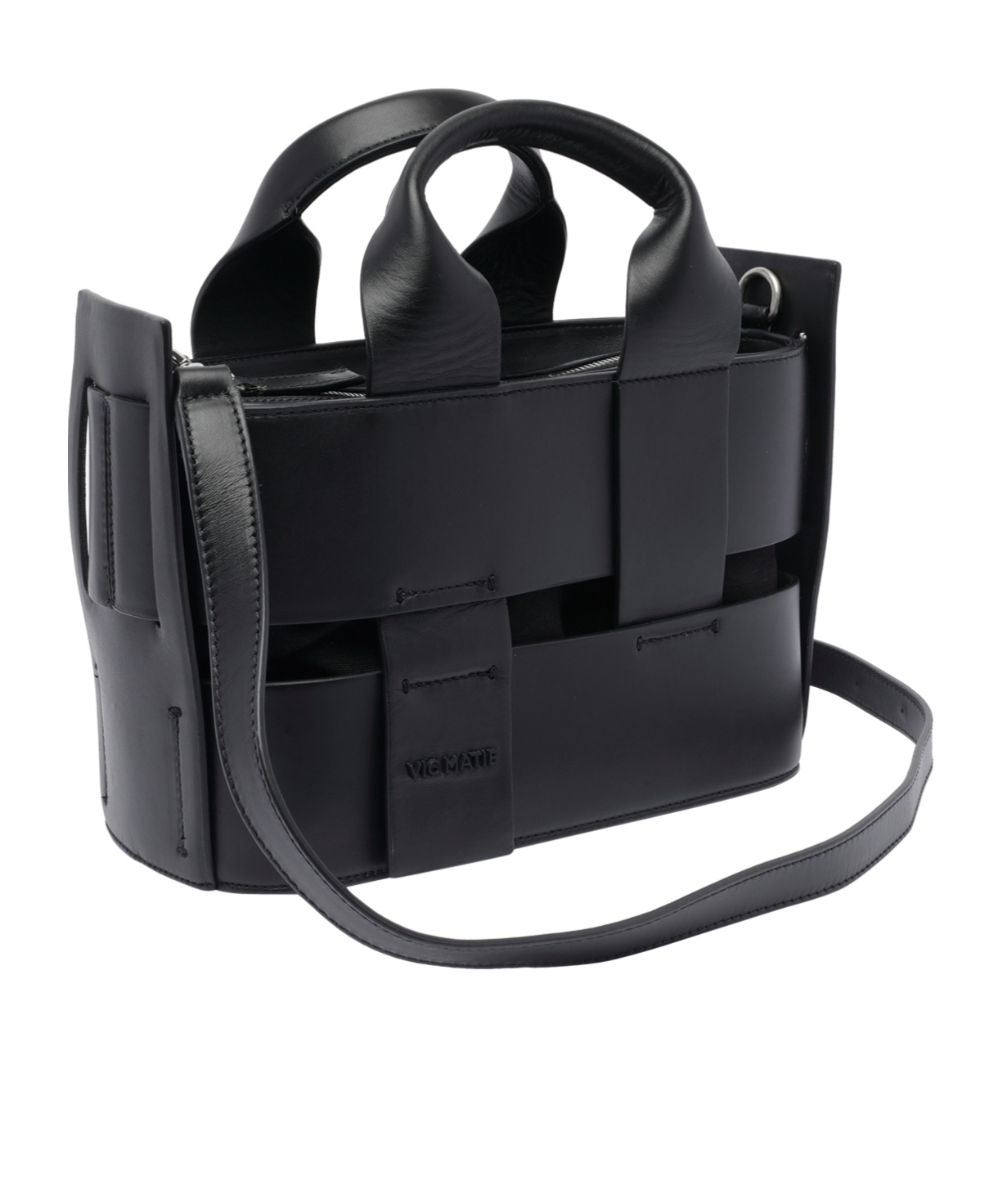 Shop Vic Matie Bags Structured Tote In Black