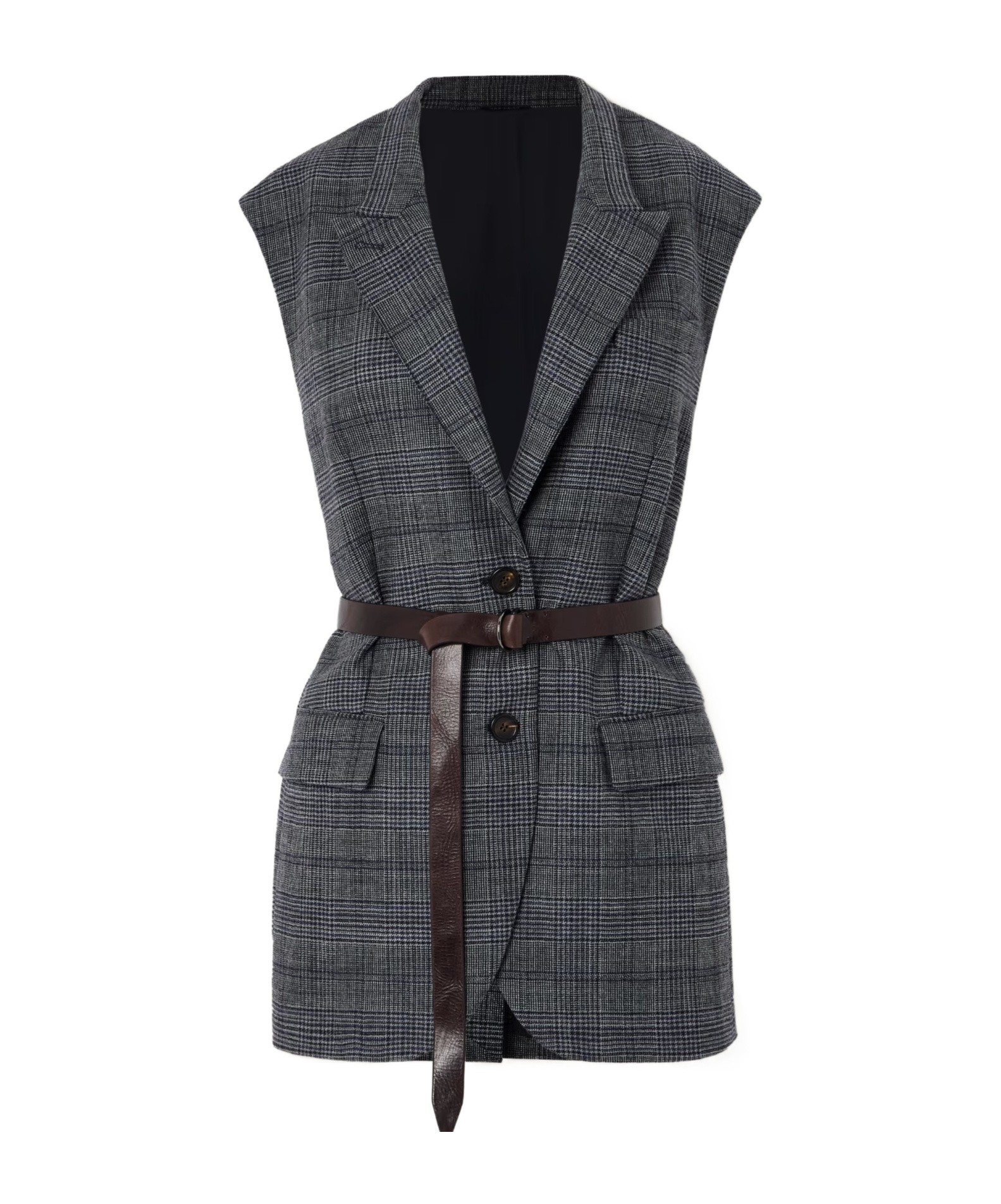 Brunello Cucinelli Sleeveless Vest In Gray