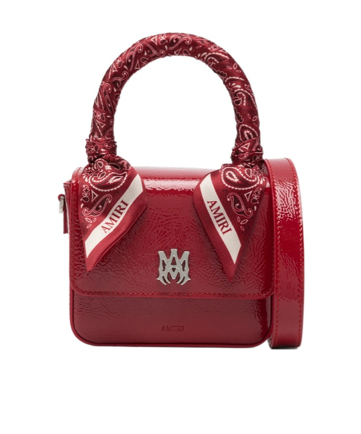 Amiri Ribbon-decorated Handbag In Red