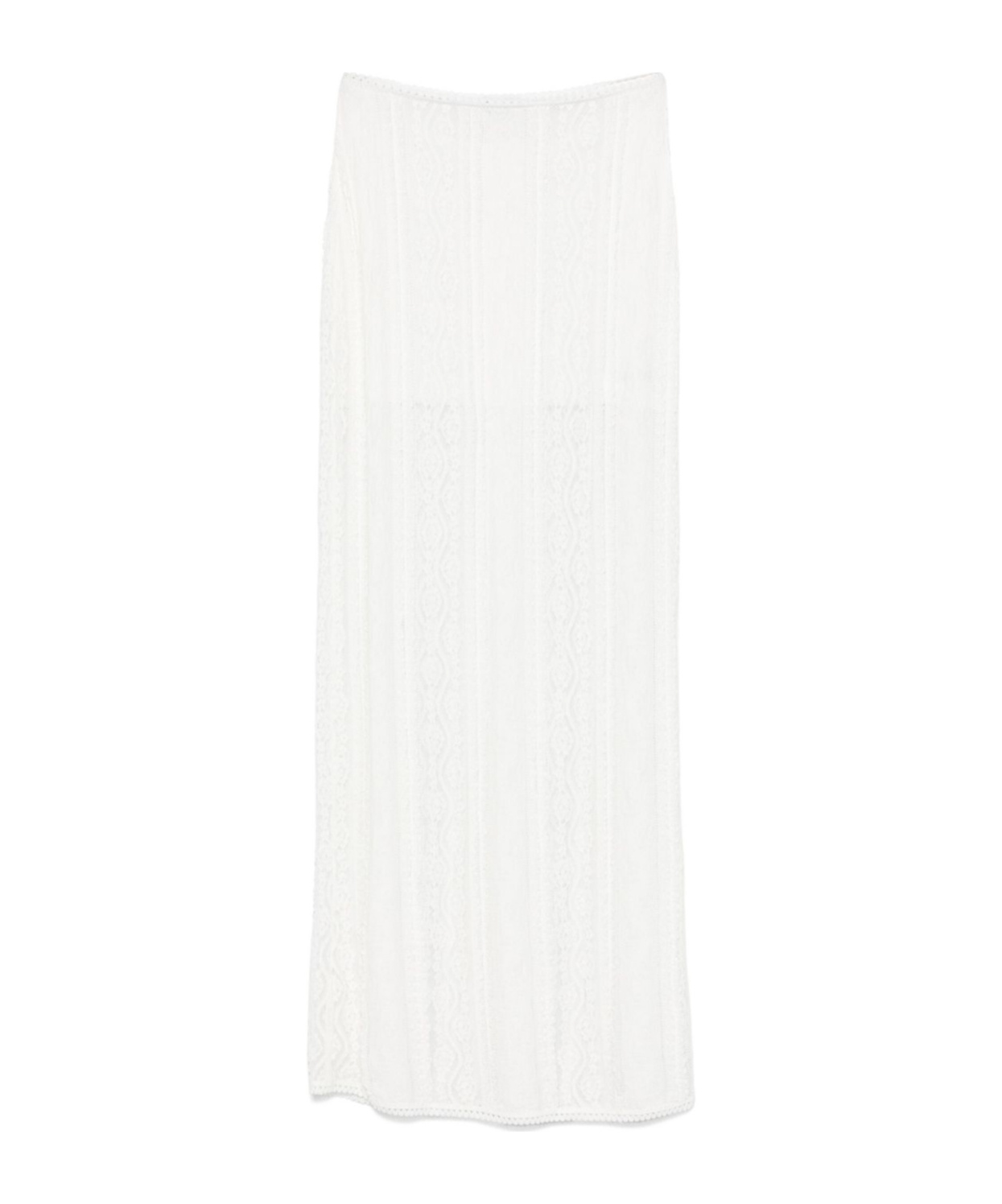 Shop Charo Ruiz Elastic Waist Skirt In Apatewhite