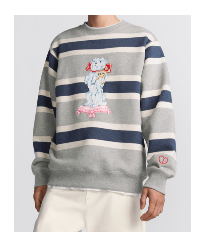 Dior Striped Long-sleeved Sweater In Multicolor