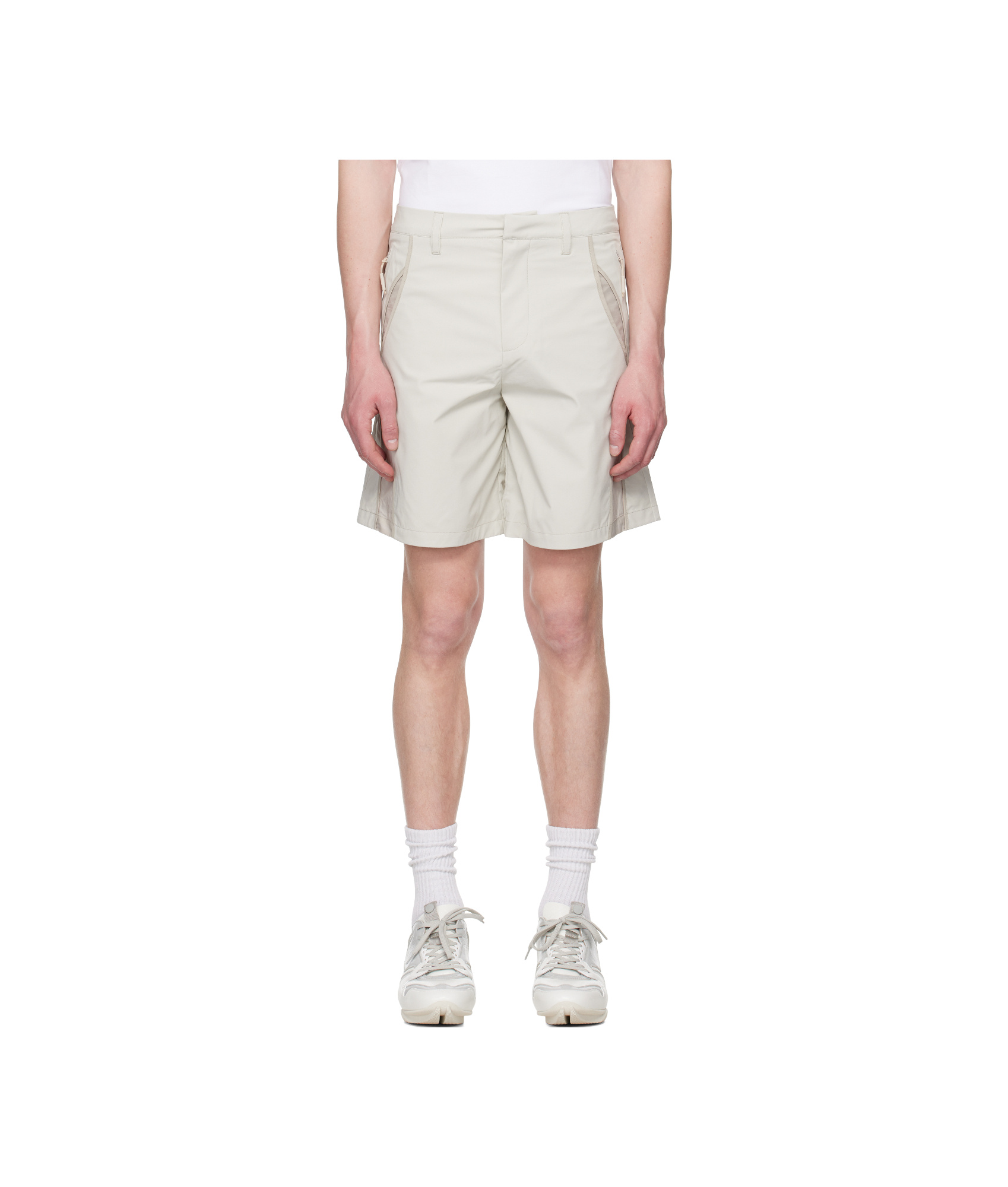 Heliot Emil Panelled Mesh Insert Shorts