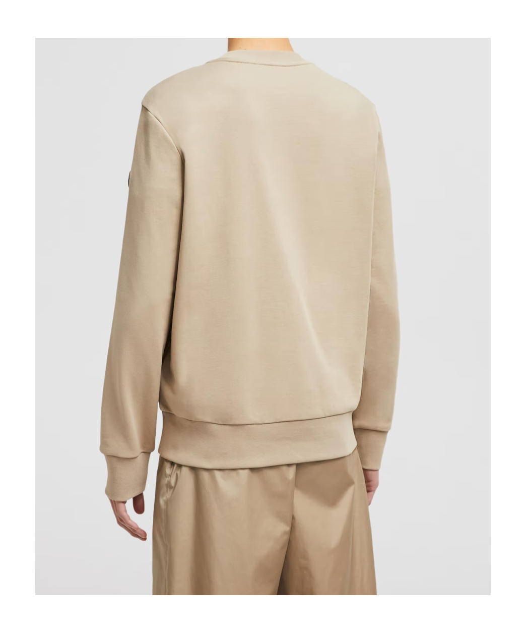 Moncler Blurred Logo Graphic Sweatshirt In Nude