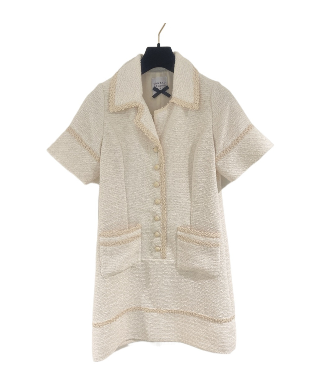 EDWARD ACHOUR PARIS SHORT-SLEEVED LAPEL DRESS