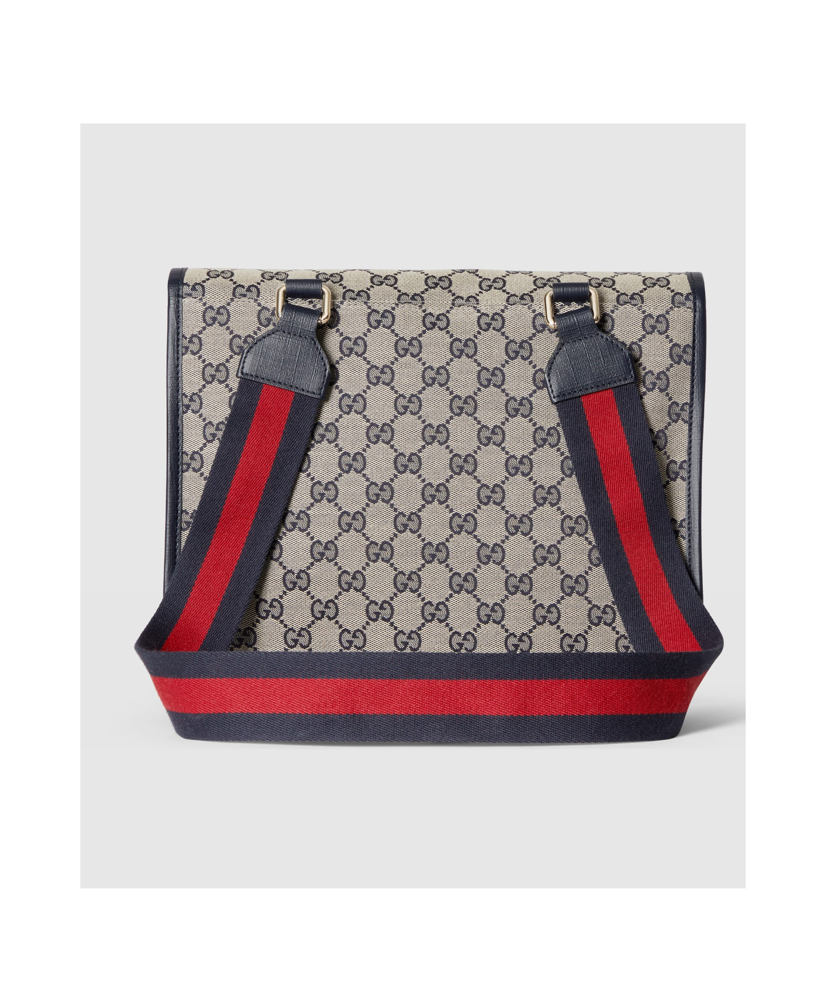 Gucci Gg Flip Mailman Bag In Gray