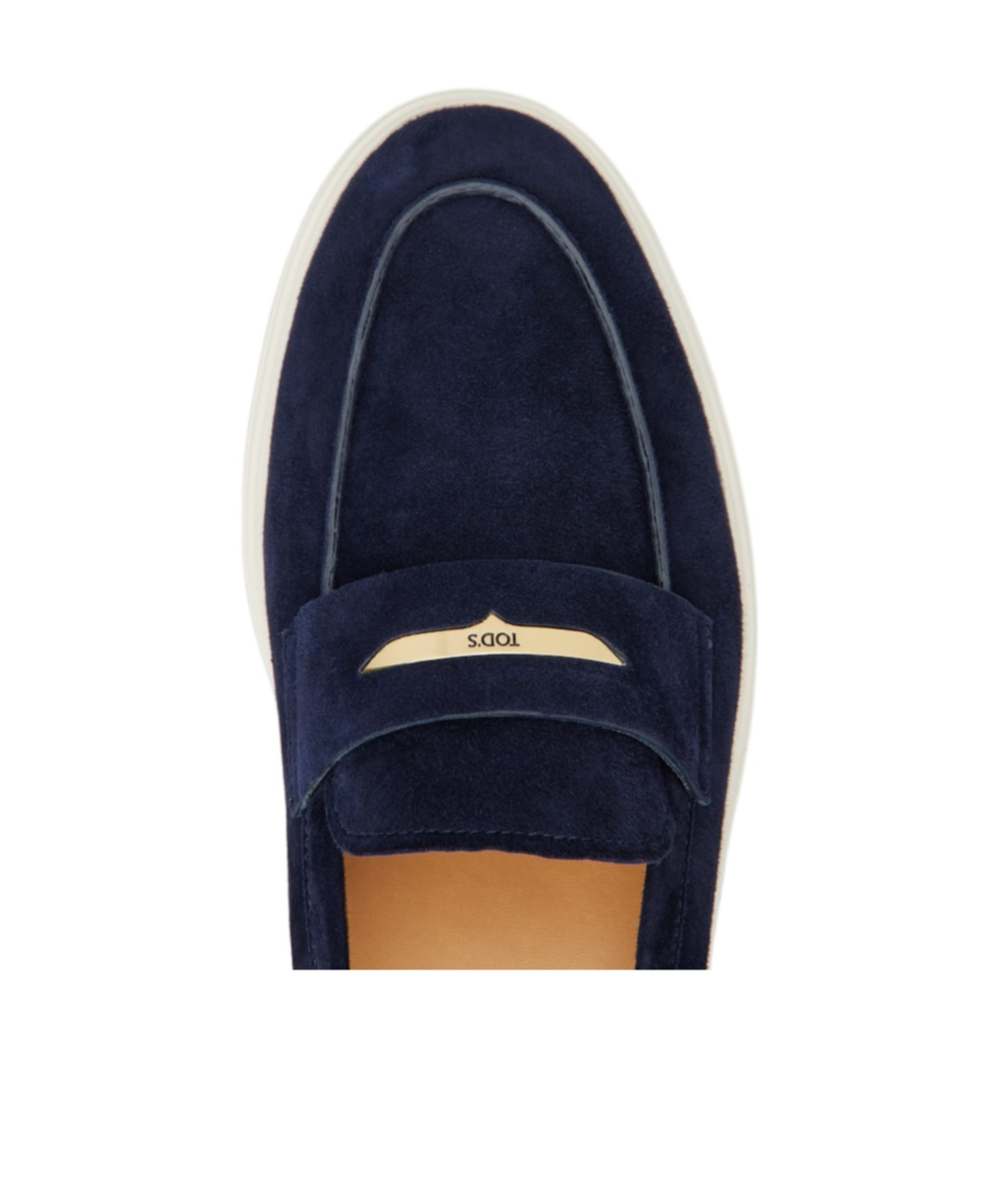 Tod's Round Head Loafer Shoes In Black