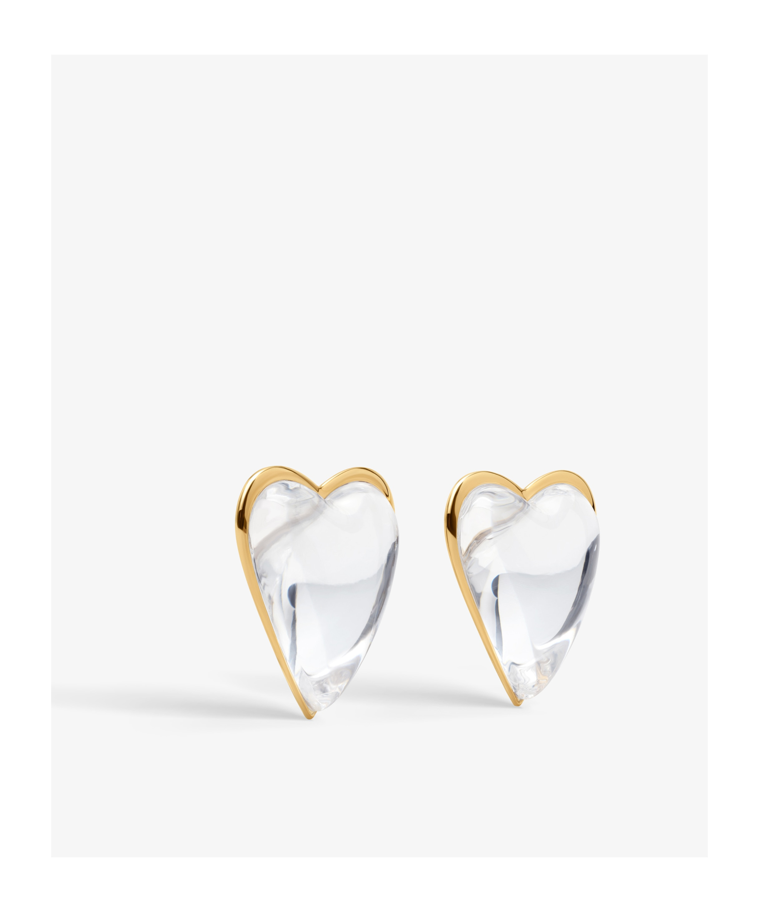 Alaïa Bombe Heart Embellished Earrings In White