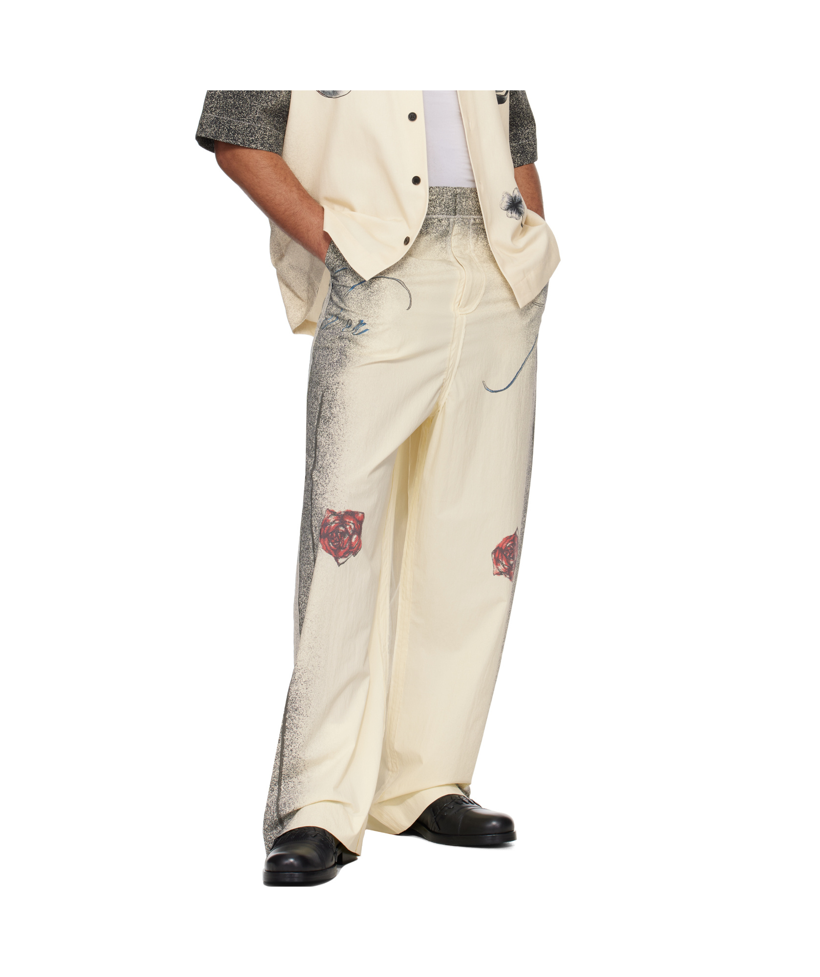 Jean Paul Gaultier Multi-tattoo Trousers In Nude