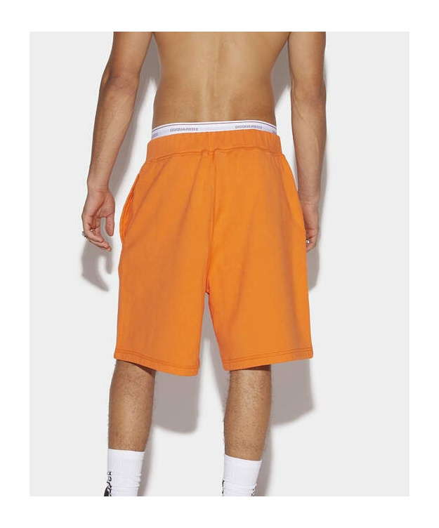 Dsquared2 Icon Logo Track Shorts In Orange