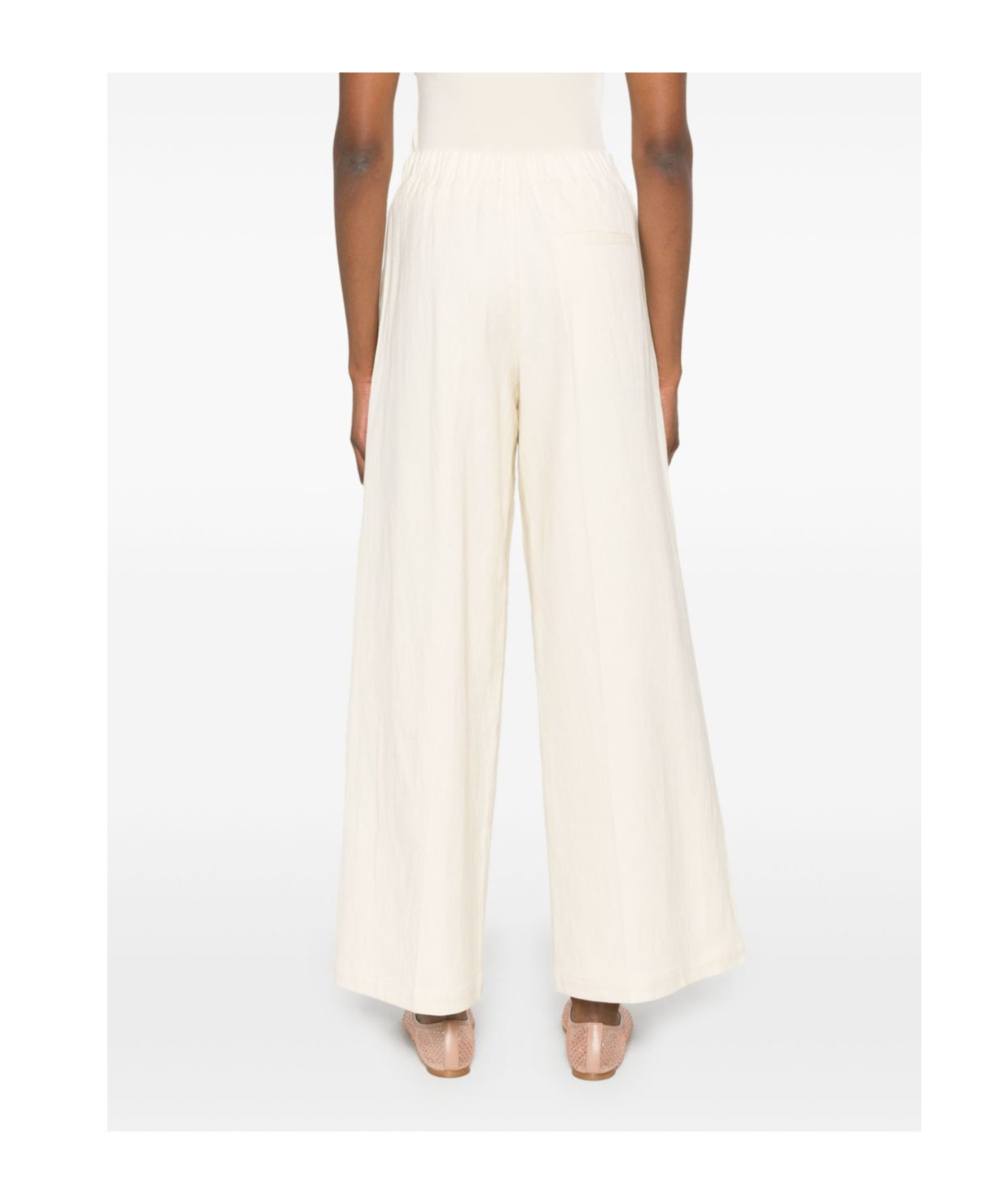 Forte Forte High-waisted Cropped Wide-leg Trousers In Pink