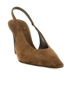 Brunello Cucinelli Slingback High Heel Sandals In Brown