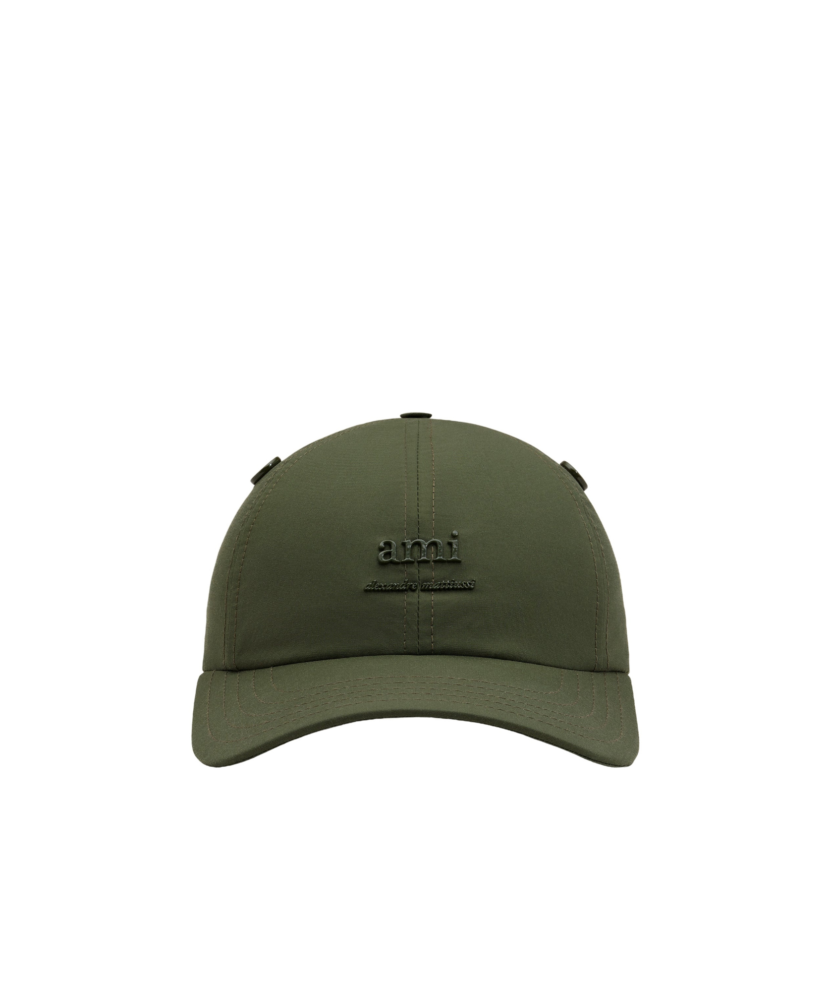 Ami Alexandre Mattiussi Cap In Nylon Canvas With Membrane In Loden