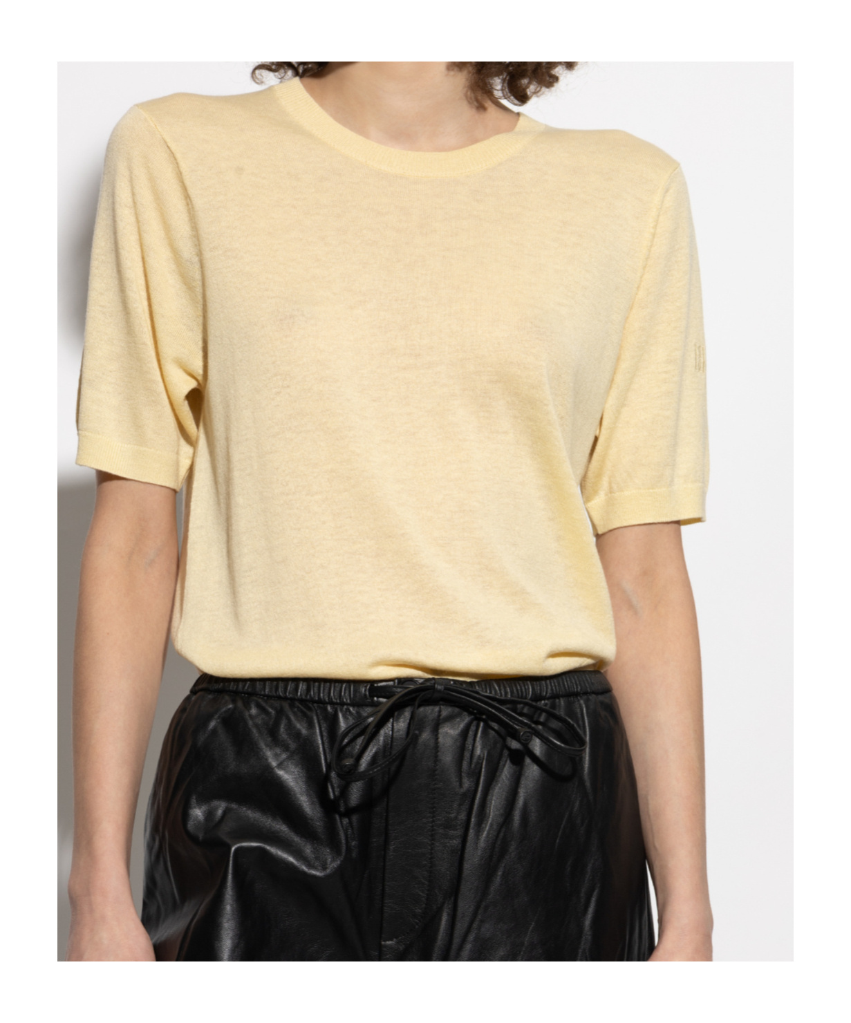 BY MALENE BIRGER LOGO-EMBROIDERY KNITTED TOP