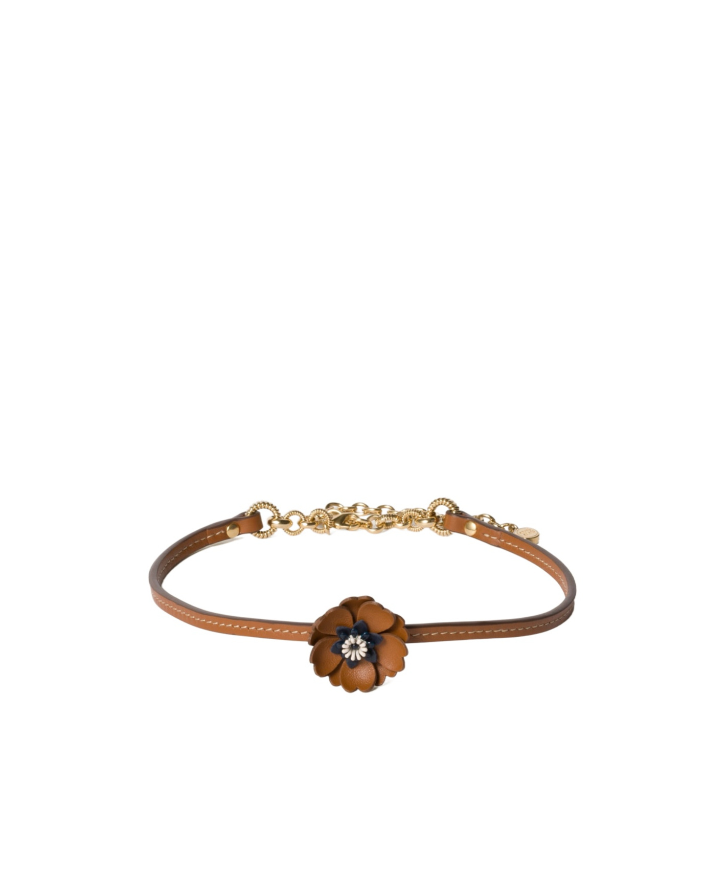 Miu Miu Leather Choker In Brown
