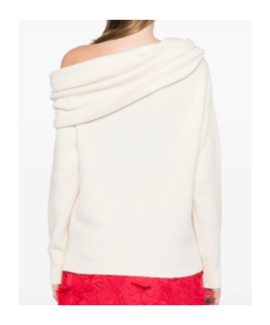 Giuseppe Di Morabito Off-the-shoulder Alpaca-blend Jumper In White