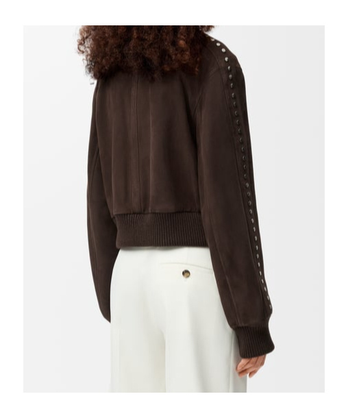 Loewe Bomber Jacket In Suede Lambskin In Brown
