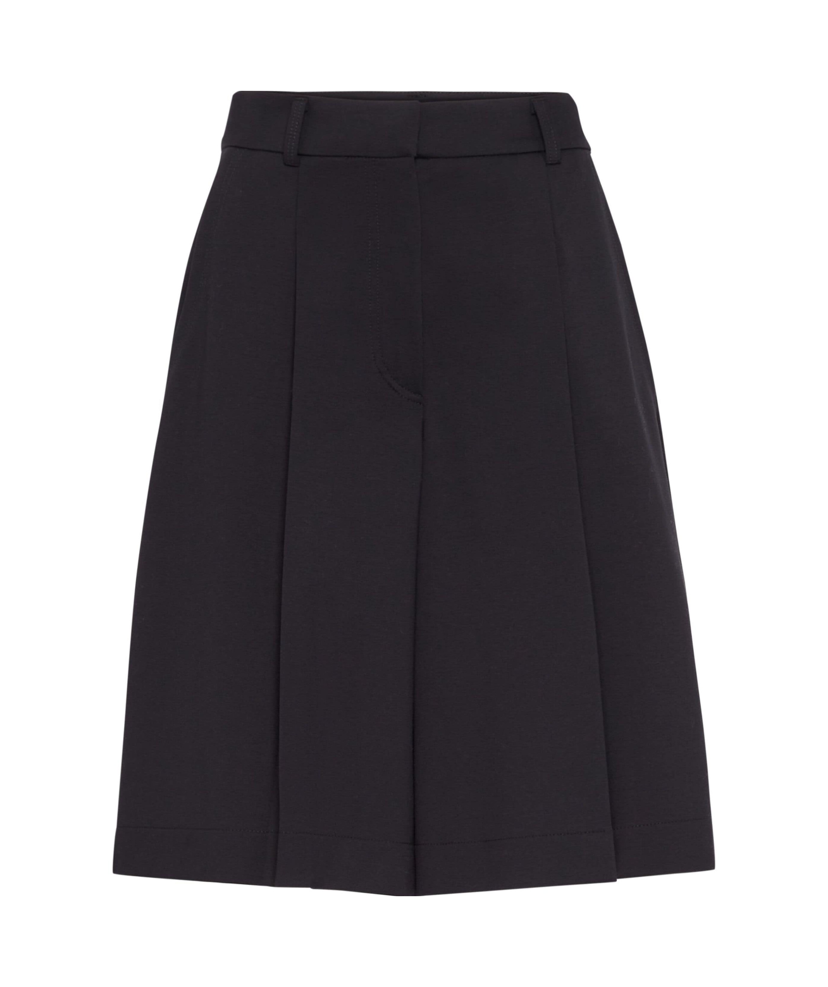 Brunello Cucinelli High-waist Knee-length Shorts In Black