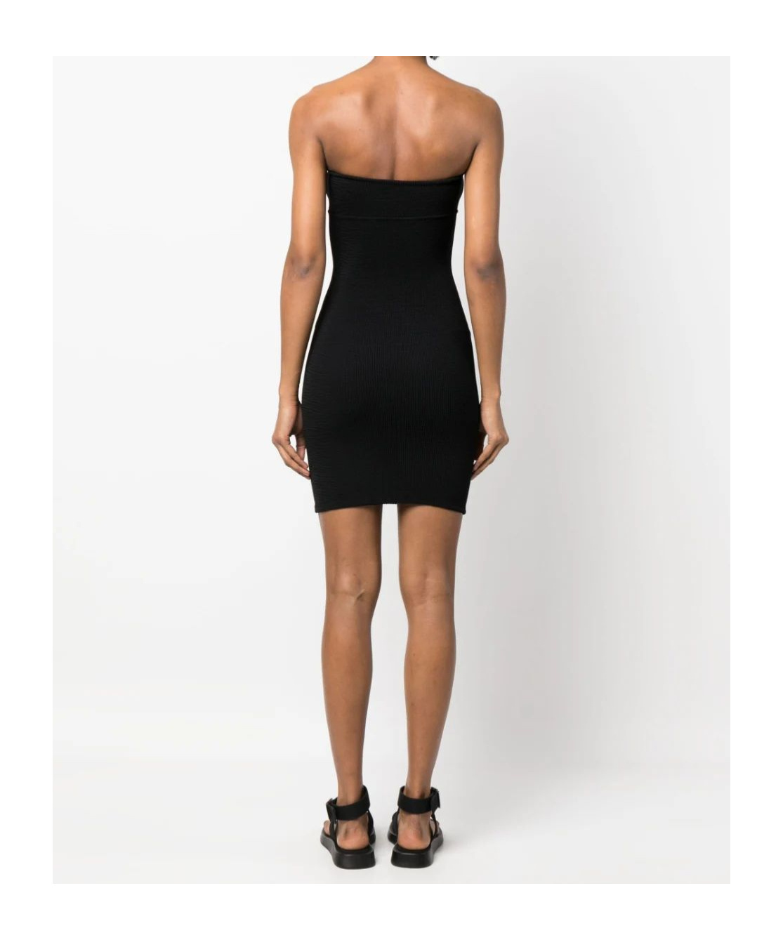 Reina Olga 'tigress Bow Detail Strapless Mini Dress' In Black