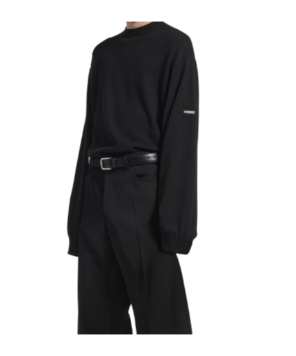 Balenciaga Men's Crewneck Sweater In Black In Black