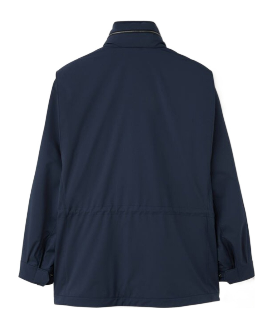 Loro Piana Traveller Windmate Stand-neck Casual Jacket In Navy Blue