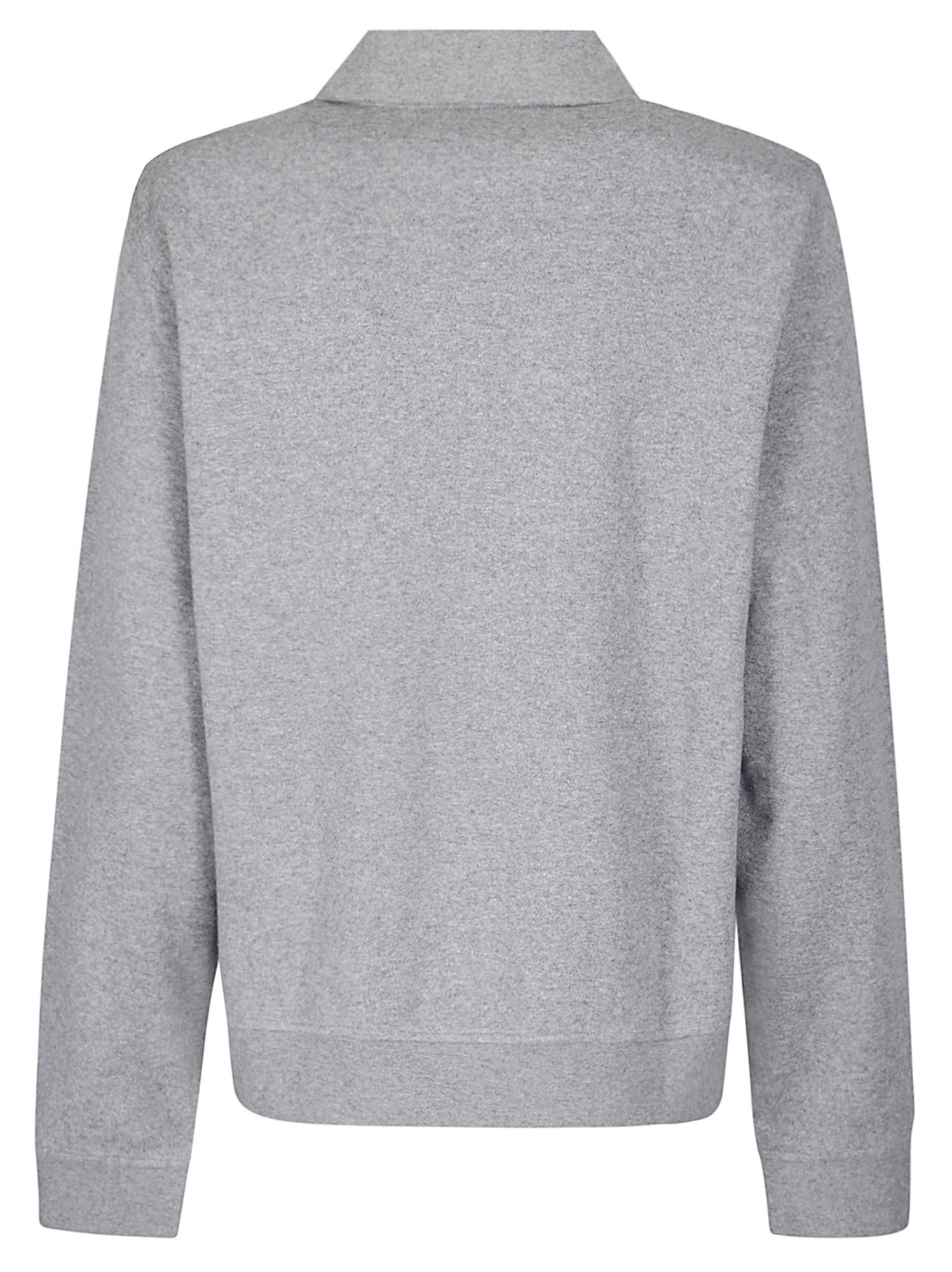 Samsoe & Samsoe Collared Long-sleeve Polo Shirt In Gray