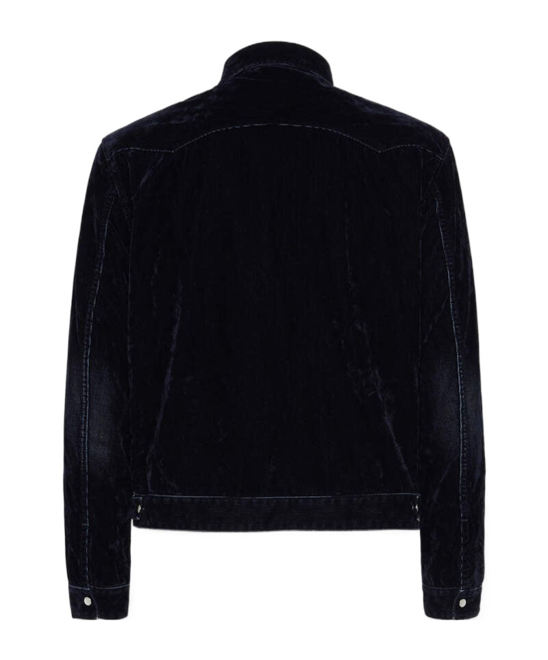 Dsquared2 Denim Jacket With Flocked Detailing In Black