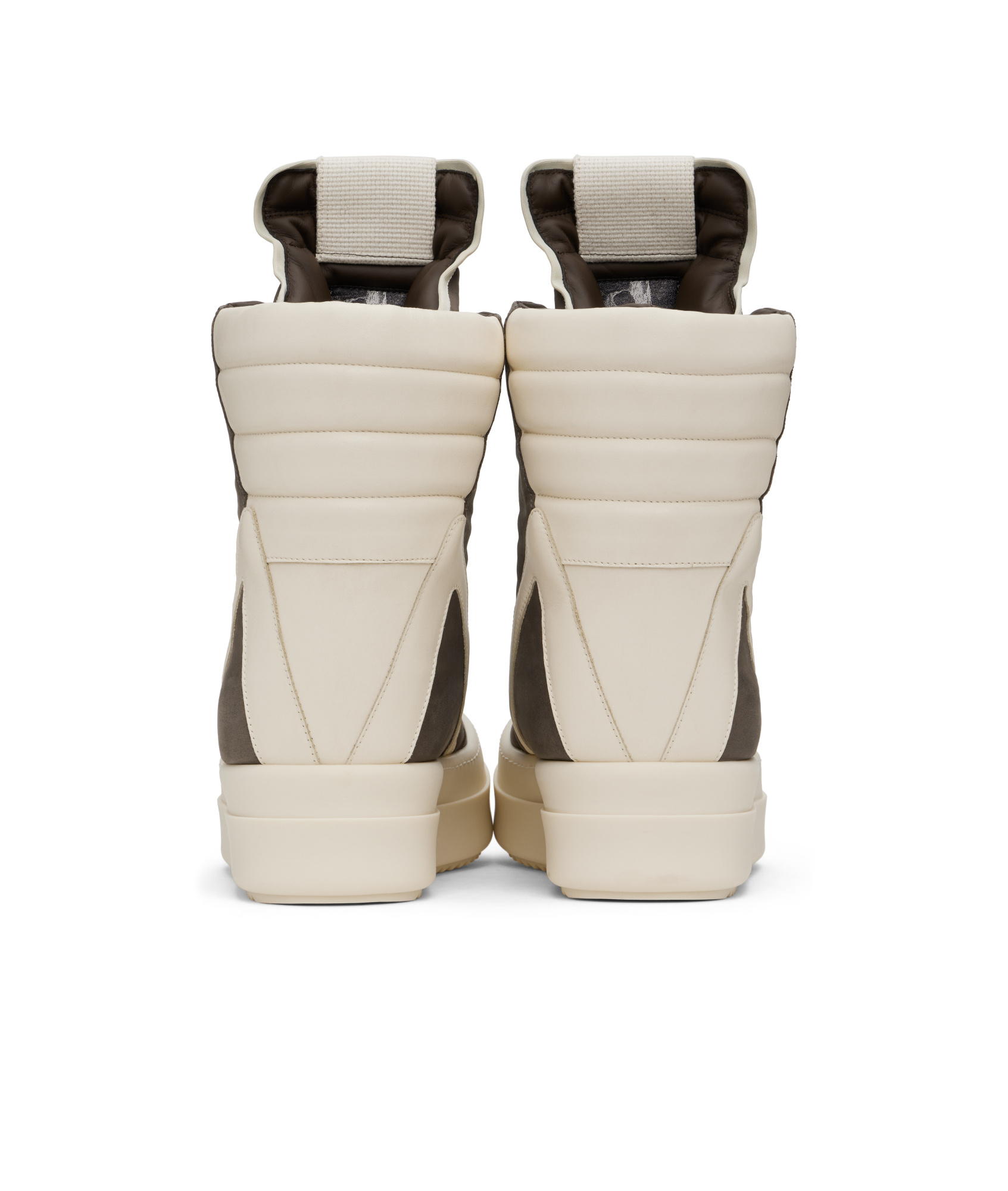 Rick Owens Man Sneakers Dark Brown Size 11 Leather In White