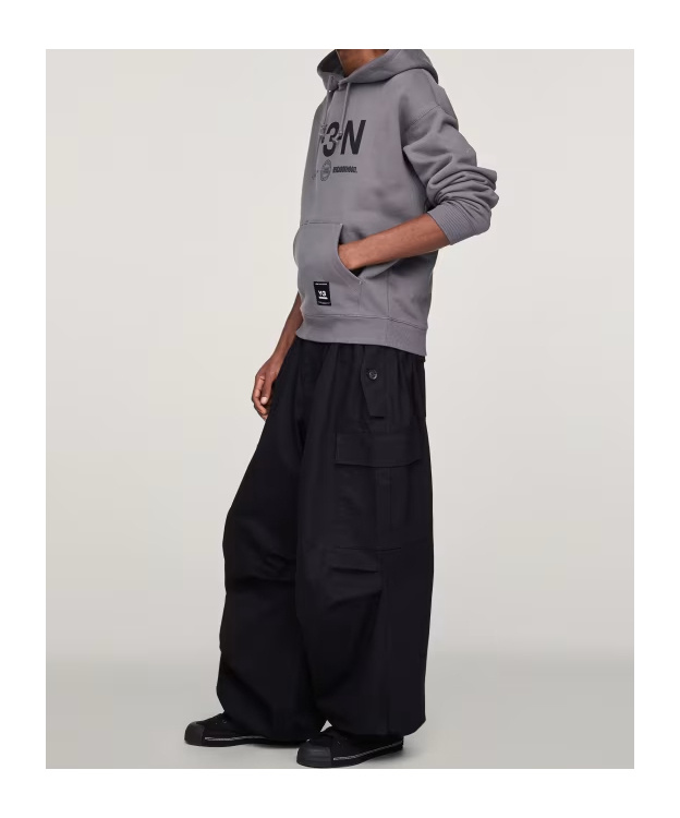 Y-3 X Neighborhood Graphic Hoodie In Gray