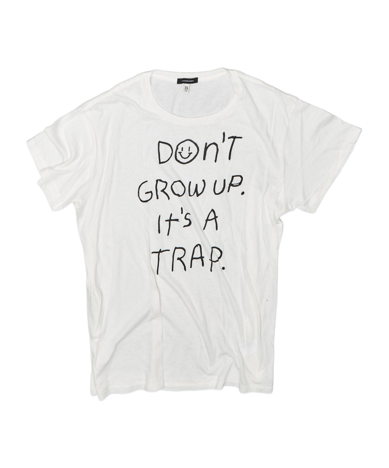 Shop R13 Slogan-print T-shirt In White
