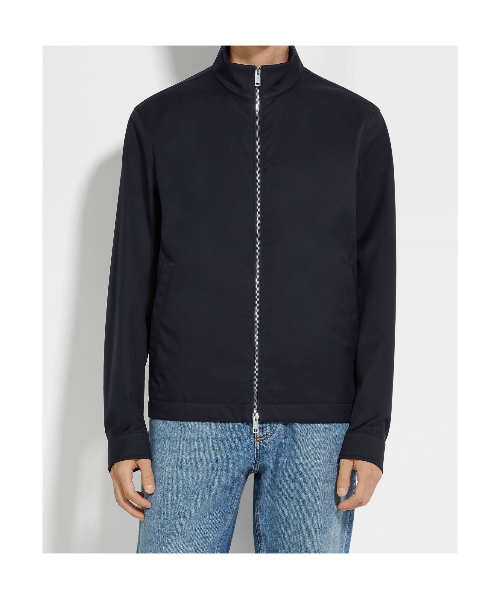 Zegna Blouson Motorin 100cc En Microfibre In Black