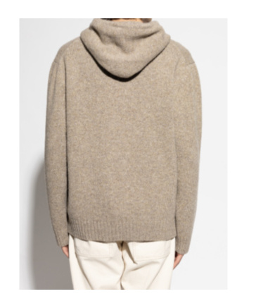 Ferragamo Long Sleeve Sweater In Brown