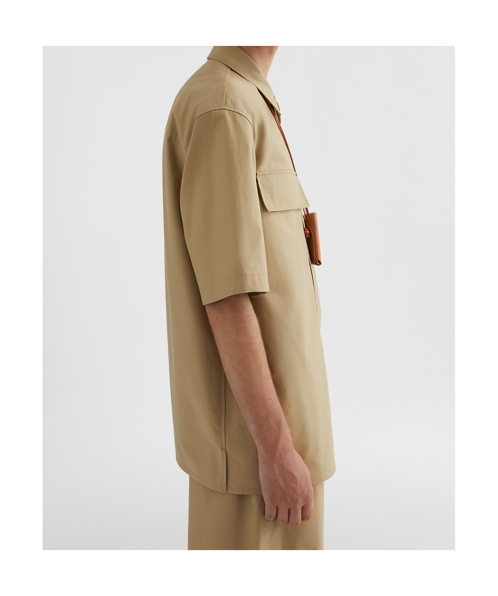Jil Sander Short-sleeved Organic Cotton Shirt In Green
