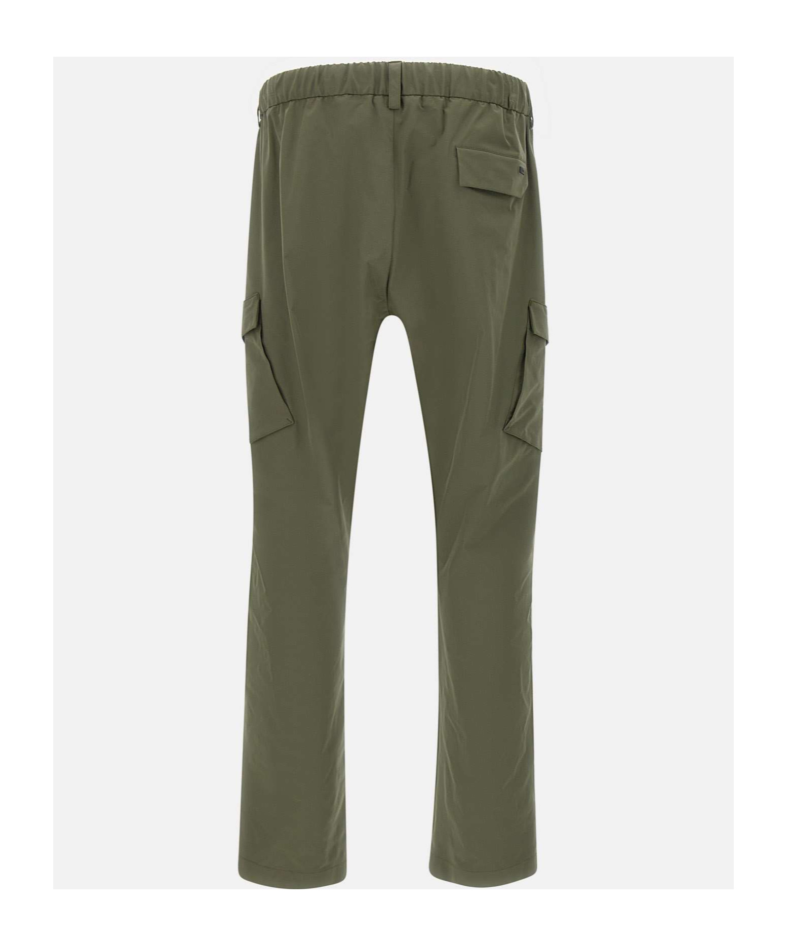 Herno Light Comfort Stretch Woven Cargo Trousers In Green