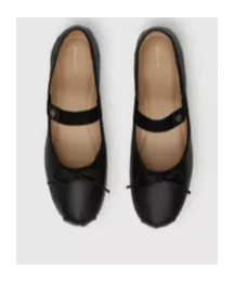 Shop Anine Bing Round Head Ballet Shoes In Black