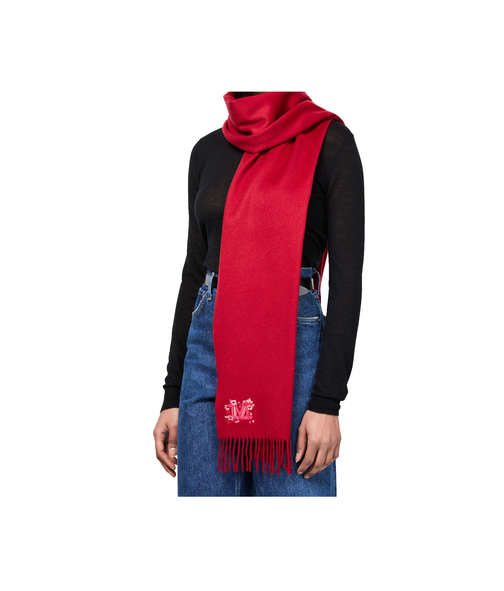 Max Mara Rectangular Scarf In Red