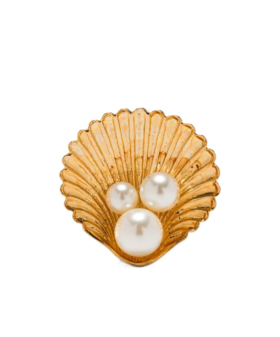Jennifer Behr Maricela Shell-pearl Earrings In Gold