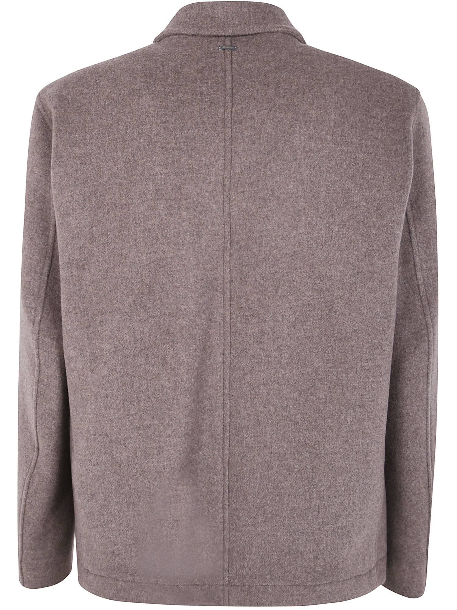 Herno Button-fastening Patch-pocket Jacket In Brown
