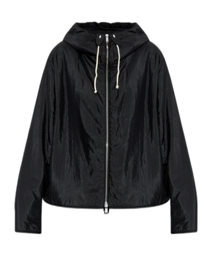 Jil Sander Cropped Padded Blouson Bomber Black In Black