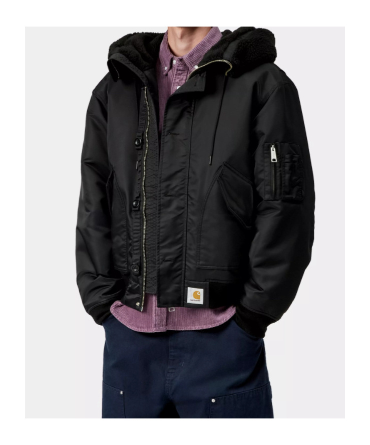 Carhartt Oltera Hooded Jacket In Black