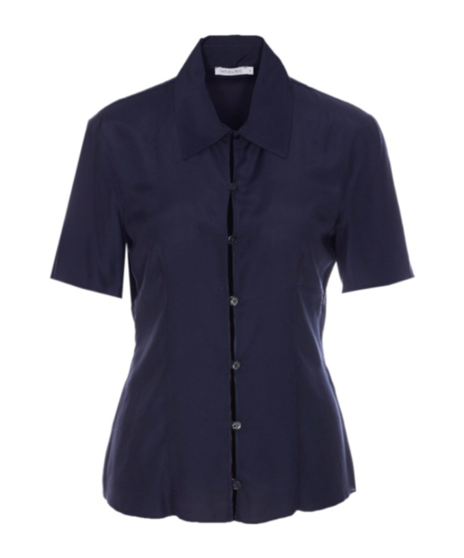Shop Patrizia Pepe Cotton Shirt In Black