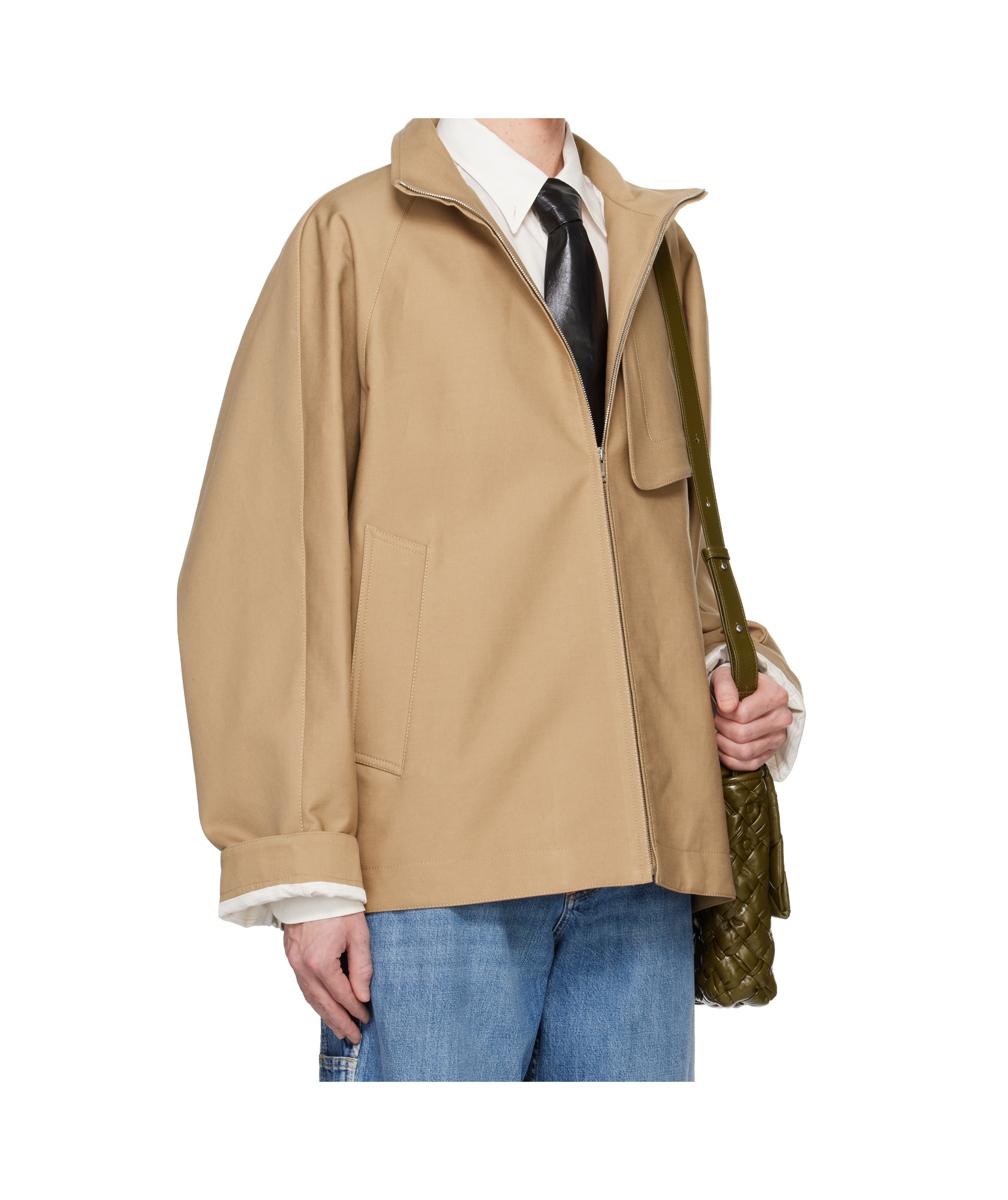 Bottega Veneta Long-sleeved Casual Jacket In Nude