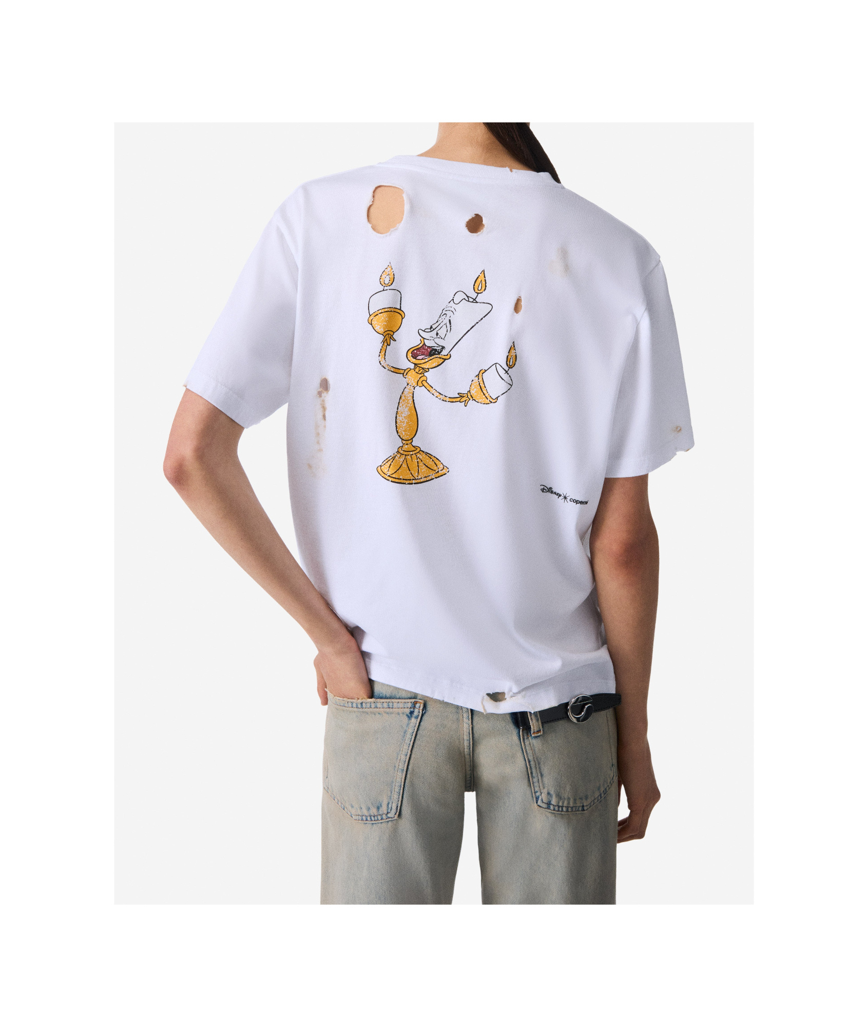 Coperni Disney X Burned By You Before Boxy T-shirt In White