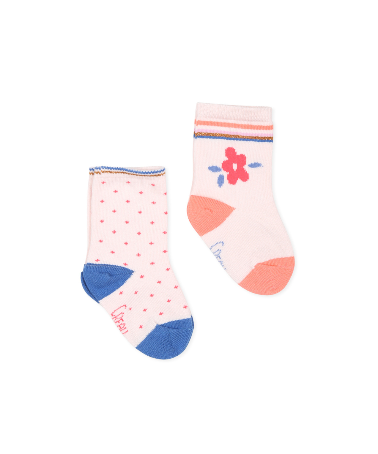 Carrèment Beau Kids' Rib Socks Two-piece In Multi