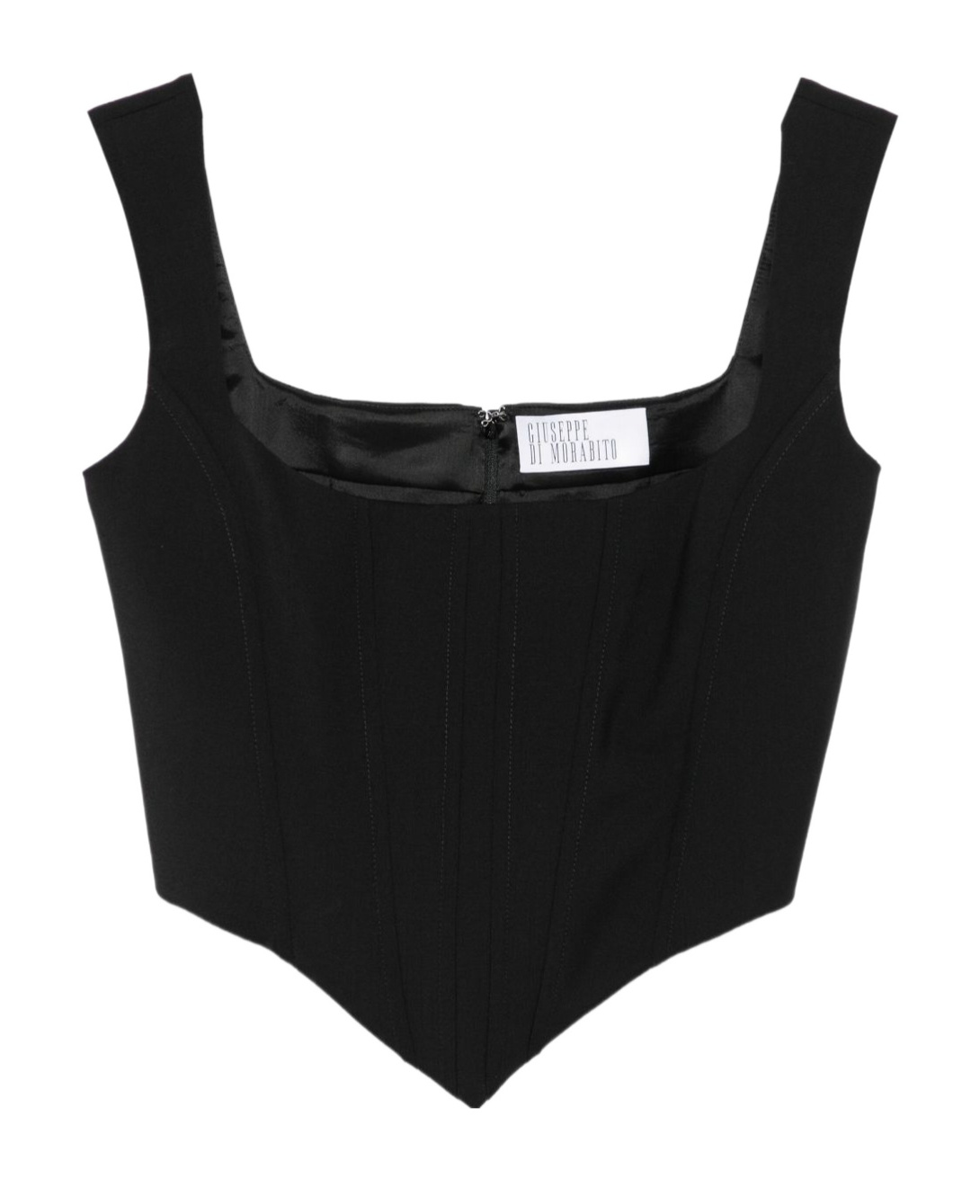 Giuseppe Di Morabito Wool Canvas Bustier Top In Black