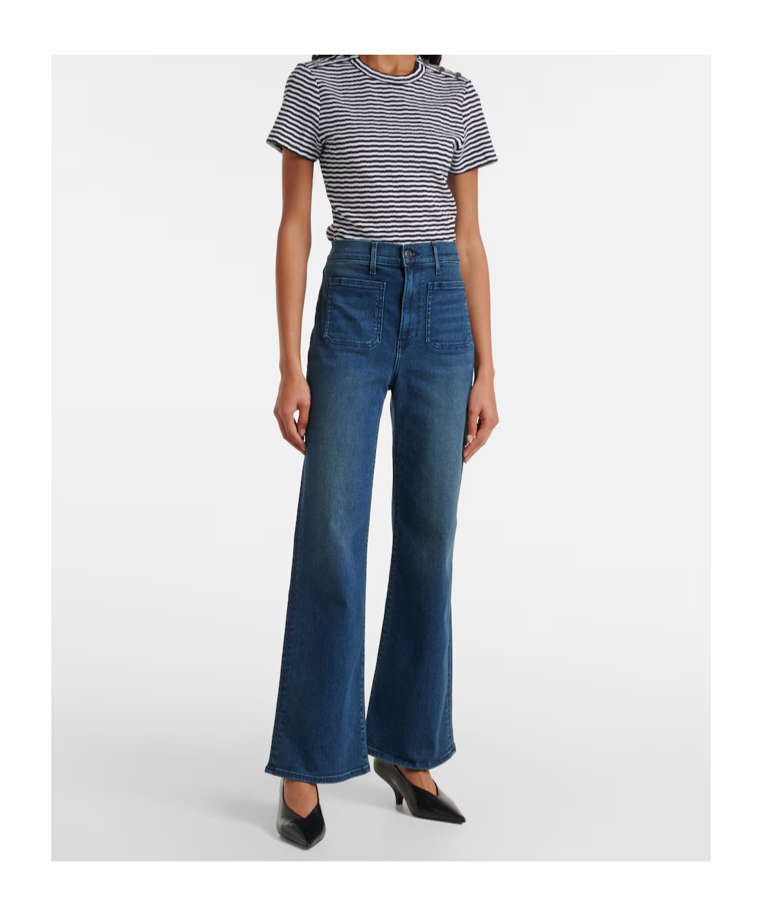 Veronica Beard Crosbie High-rise Flared Jeans In Blue