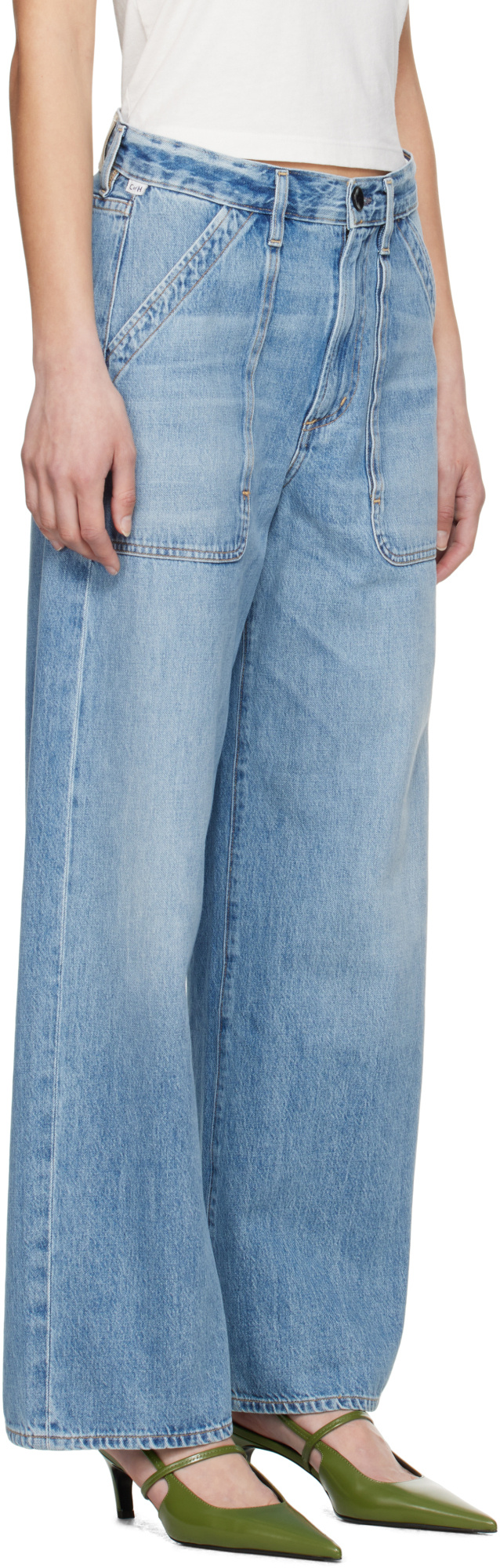 Citizen Of Humanity Ayla Cargo Jeans In Blue