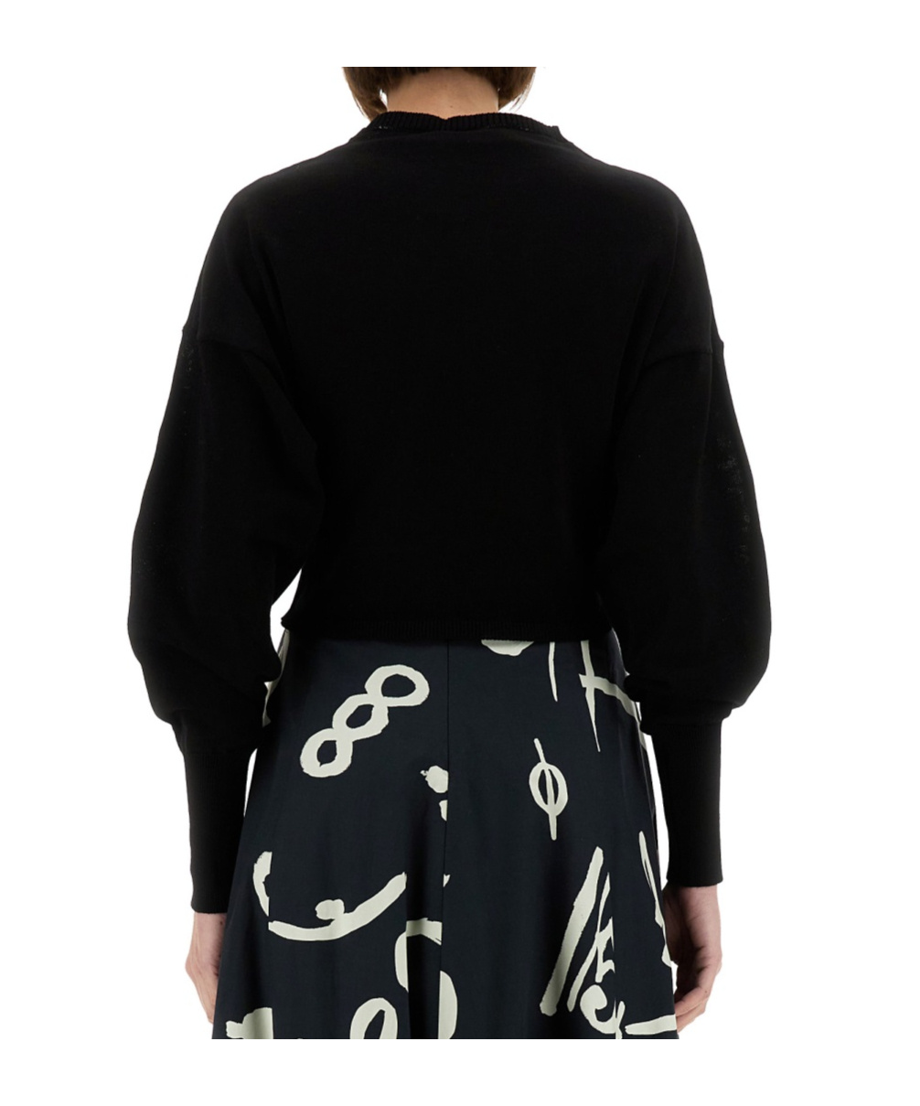 Alysi Cropped Shirt In Black