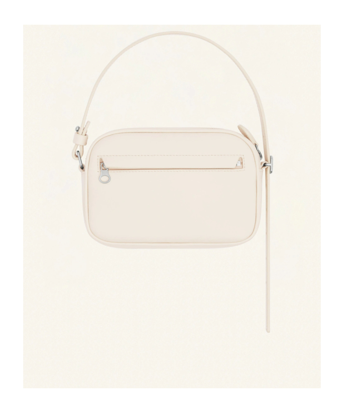 Courrèges Camera Logo-embroidered Leather Shoulder Bag In White