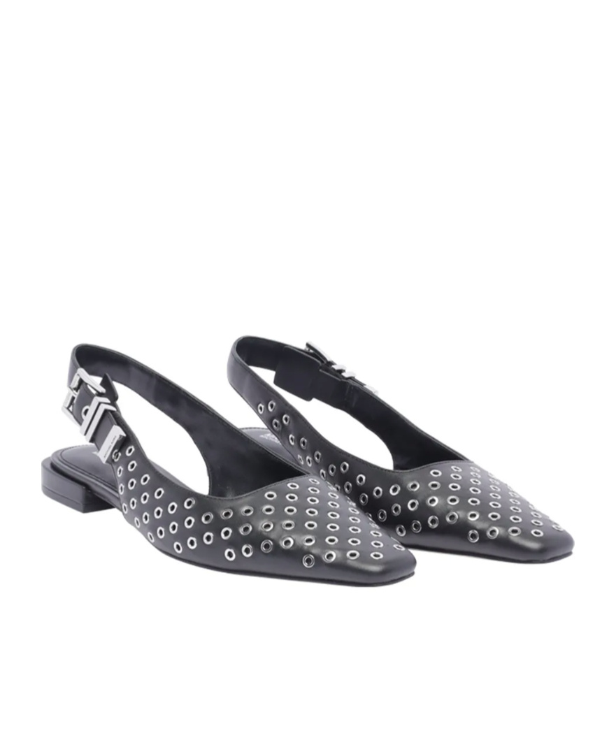 Michael Michael Kors Square-headed Flat Sandals In Black