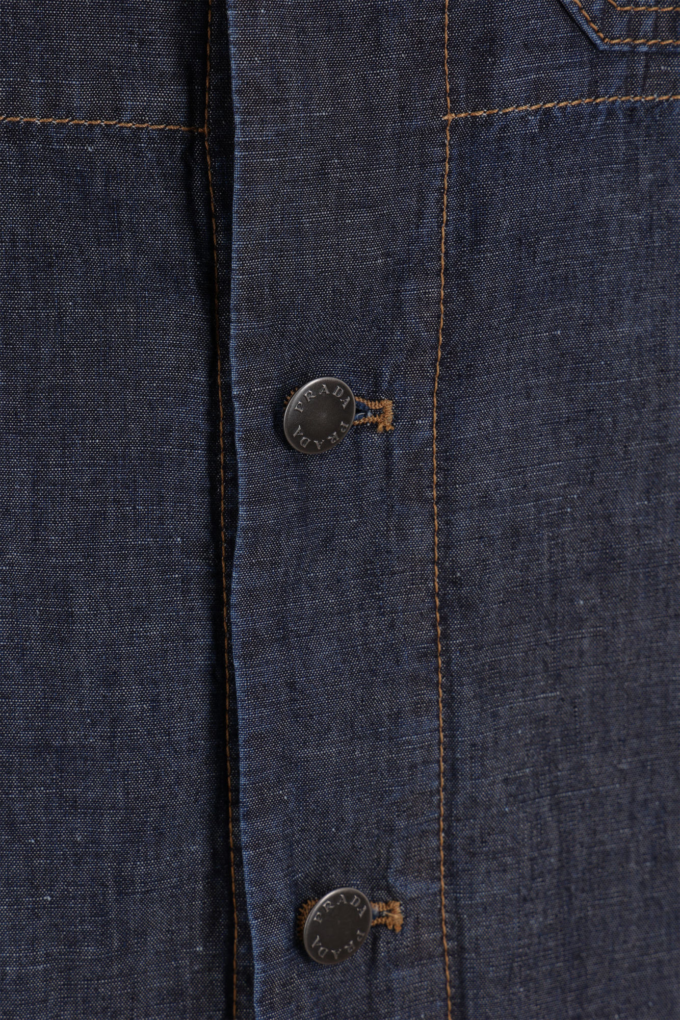 Prada Triangle-logo Shirt Jacket In Blue
